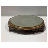 Ornate Footed Mirrored Plateau Tray