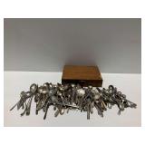 Silverplate Flatware and Wooden Storage Chest
