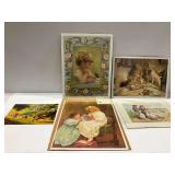 (5) Lithograph Prints with Art and Educational Themes