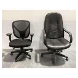 (2) Black Rolling Desk Chairs