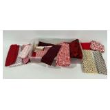 Red and White Fabric Assortment