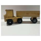 Wooden Toy Semi Truck with Detachable Trailer