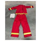 Fire-Dex Red Extrication Gear Coat and Pants Size 42