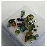 Faceted Cut Loose Gemstones in Storage Box....4.40 carats