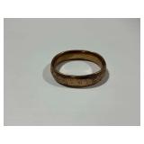 Gold Filled Engraved Hinged Bangle Bracelet