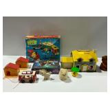 Vintage Fisher Price Toys ... Dollhouse, Circus Train, Board Game, and More