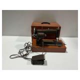 Montgomery Ward Model E Sewing Machine with Case... needs repair/does not power on