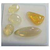 (5) Ethiopian Opal Loose Gemstones....3.85 carats