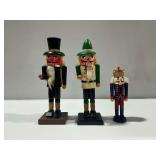 (3) Wooden Nutcracker Figures