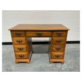 Wooden 7-Drawer Kneehole Desk