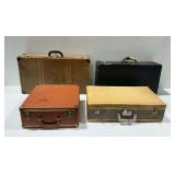 (4) Vintage Luggage Cases...(1) locked