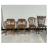 (4) Wooden Chairs