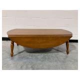 Wooden Coffee Table with Dropleaf Sides