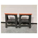 Pair of Folding Plastic Sawhorses