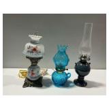 (2) Electric Table Lamps and Oil Lamp...corded lamps work as shown