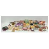 Vintage Crocheted Pincushions, Sewing Supplies, and Notions