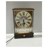 Busch Beer Lighted Advertising Clock with Mountain Graphic...lights up