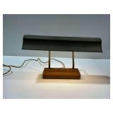 Industrial Style Desk Lamp with Wooden Base... works