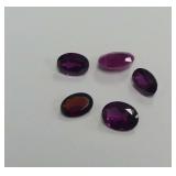 (5) Pyrope Garnet Oval Faceted Gemstones...5.80