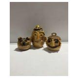 (3) Handcrafted Ceramic Coin Banks