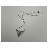 14K Gold and Sterling Silver Pendant Necklace with Snake Chain