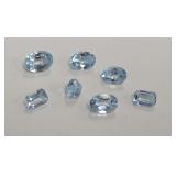 (7) Faceted Aquamarine Gemstones.....6.40 carats