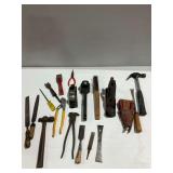 Various Hand Tools with Leather Holster