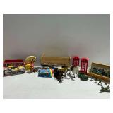 Flexible Flyer Wagon, Plastic Soldiers, and Other Toys and Models