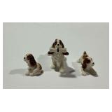 (3) Ceramic Spaniel Figurines