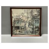 Framed Asian Street Scene