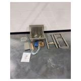 Sani-Lav Hands-Free Floor Mount Stainless Steel Sink
