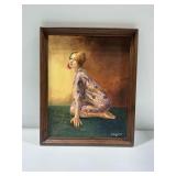Original 1961 C. Schory Oil Painting on Canvas ...Female Portrait