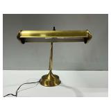 Brass Desk Lamp with Adjustable Tubular Shade