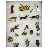 Animal Themed Costume Jewelry Pins and Pendants