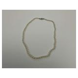 Graduated Pearl Necklace with Ornate 10K Gold Clasp