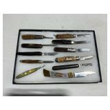 Vintage Pocket Knives with Various Handles and Brands