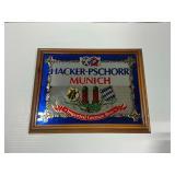Hacker-Pchorr Munich Imported German Beer Framed Mirror Sign