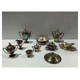 Silverplate Hollowware Pieces... Makers Include Aurora and Kent