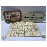 Budweiser 100 Year Anniversary Serving Tray and Jacob Best Beer Sign with Maytag Grease and Gasket Chart