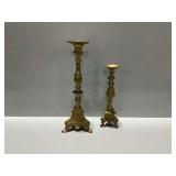 (2) Brass Candlestick Holders