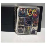 Binder with 1990s Trading Cards and Others Including Superhero Cards
