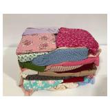 Group of Fabric in Various Patterns and Colors