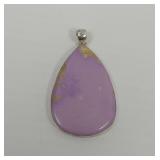 Phosphosiderite Pendant with Metal Setting