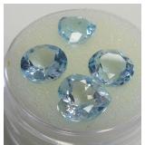 (4) Faceted Aquamarine Gemstones....10.00 carats