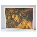 William Verdult Signed Limited Edition Print of a Woman with Flowing Hair