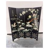 Asian Inspired 4-Panel Painted Room Divider