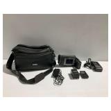 Sharp Viewcam Liquid Crystal Video Camera with Ryka Carrying Bag and Accessories