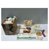 Vintage Embroidered Linens and Crocheted Doilies