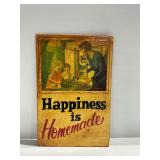 'Happiness is Homemade' Wooden Wall Sign