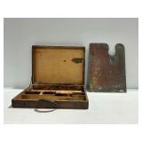 Wooden Artist's Box with Palette